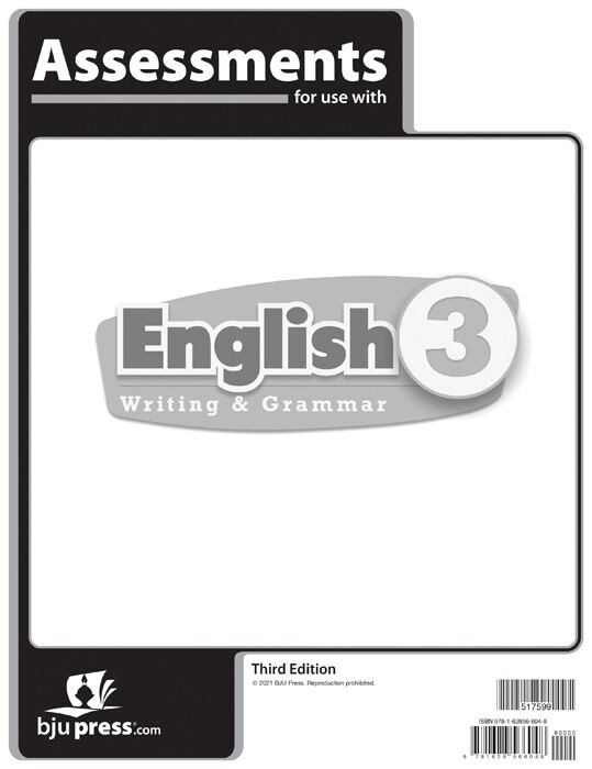BJU ENGLISH 3 ASMTS 3RD ED