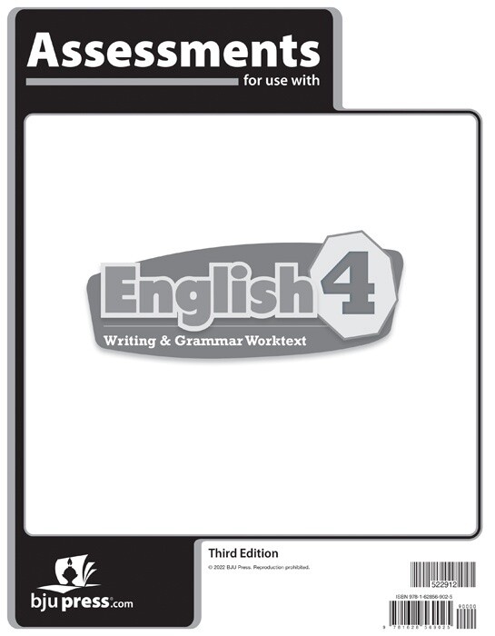 BJU ENGLISH 4 ASMT 3RD ED