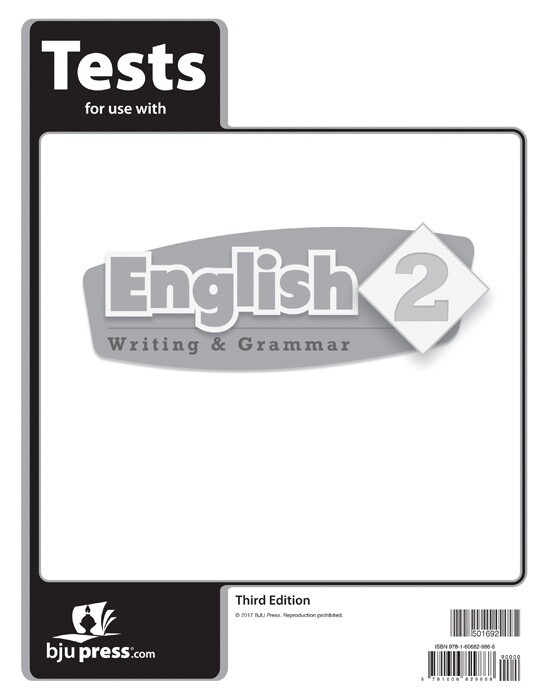 BJU ENGLISH 2 TESTS 3RD ED