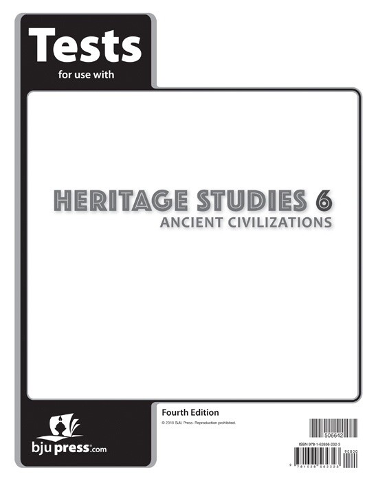 BJU HERITAGE STUDIES 6 ASMTS 4TH ED