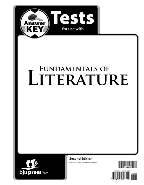 USED BJU LITERATURE 9 FUNDAMENTALS OF-TEST KEY 2ND ED
