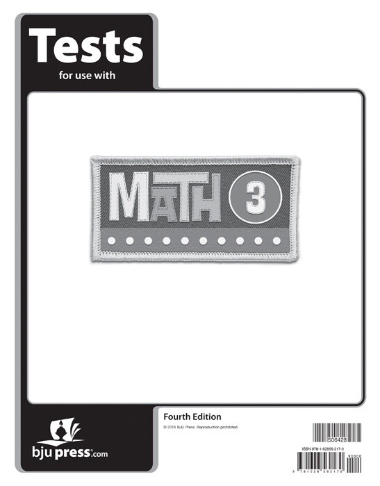 BJU MATH 3 TESTS 4TH ED