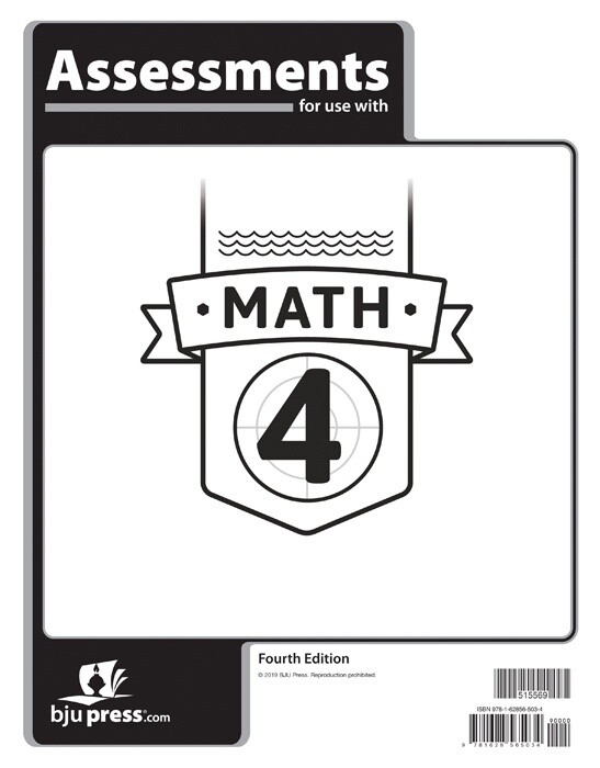 BJU MATH 4 ASMTS 4TH ED