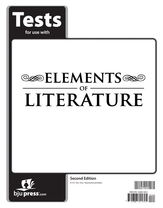 BJU ELEMENTS OF LITERATURE 10 TESTS 2ND ED