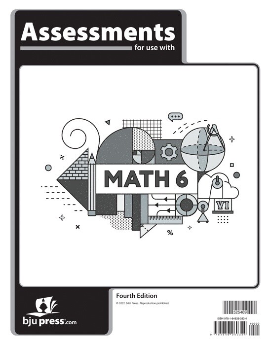 BJU MATH 6 ASMTS 4TH ED