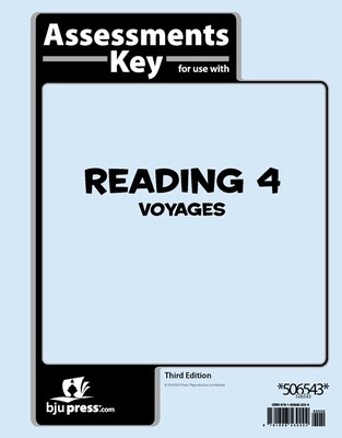 BJU READING 4 VOYAGES ASMT ANS KEY (TEST KEY) 3RD ED