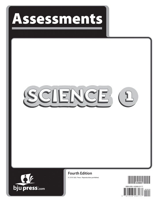 BJU SCIENCE 1 TESTS 4TH ED