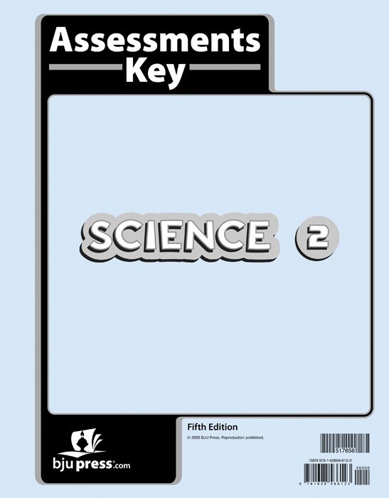 BJU SCIENCE 2 TEST KEY 5TH ED
