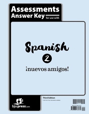 BJU SPANISH 2 ASSESSMENTS KEY 3RD ED