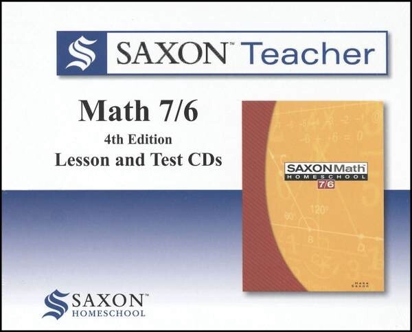 USED SAXON MATH 76 CD&#39;S LESSON &amp; TEST 4TH ED