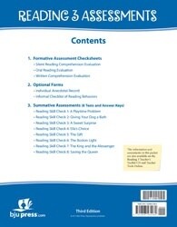BJU Reading 3 Assessments