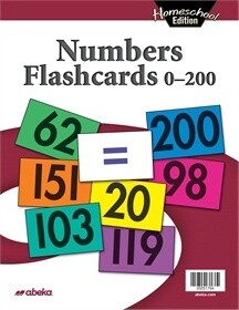 Used Abeka Numbers Flashcards 0-200 Homeschool Edition