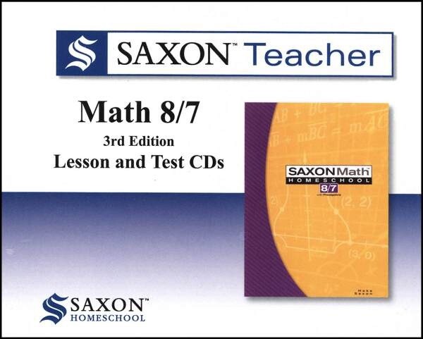 USED SAXON MATH 87 CD'S LESSON & TEST 3RD ED