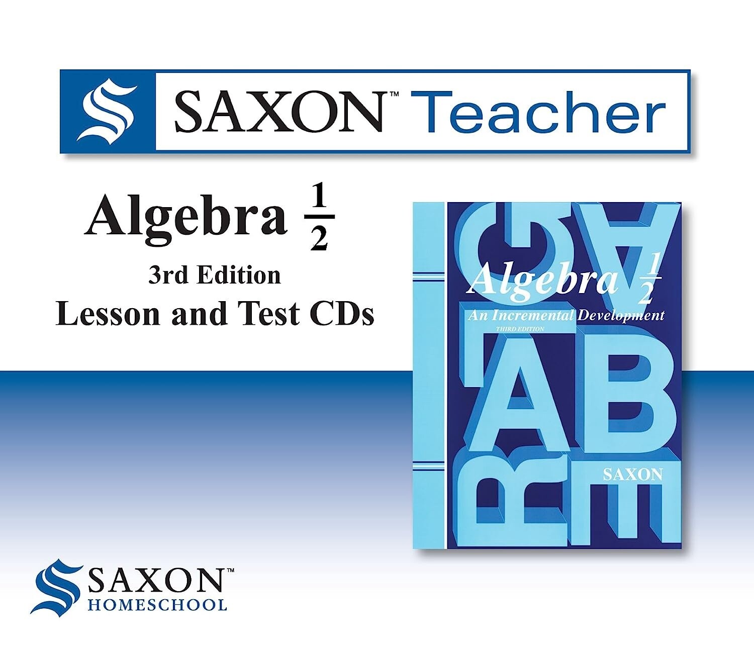 USED SAXON ALGEBRA 1/2 CD&#39;S LESSON &amp; TEST 3RD ED