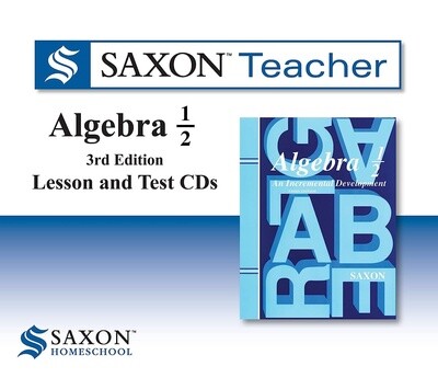 USED SAXON ALGEBRA 1/2 CD&#39;S LESSON &amp; TEST 3RD ED
