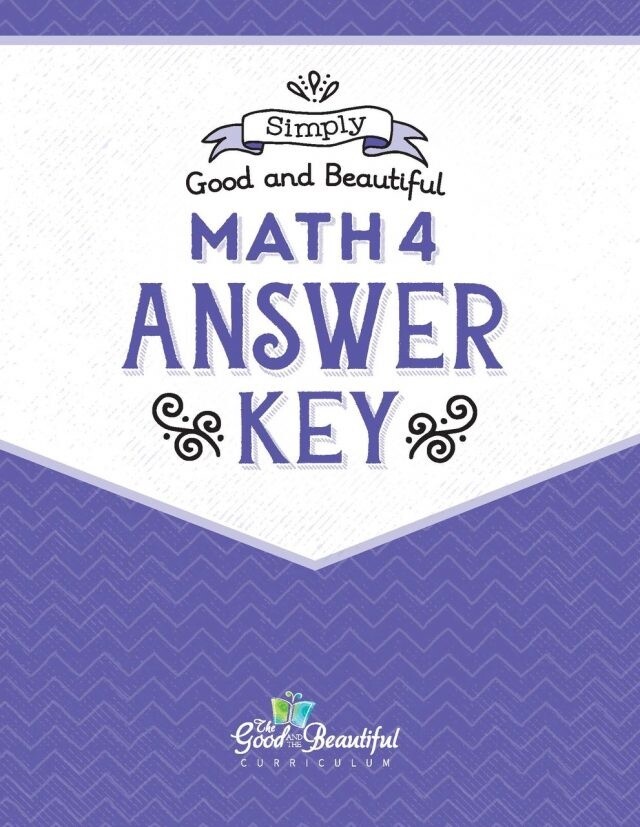 Used The Good and The Beautiful Math 4 Answer Key