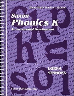 Used SAXON PHONICS K HOME STUDY TEACHER MANUAL