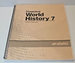 Used World History Video Manual Grade 7 TG Abeka