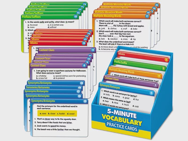 used  5-Minute Vocabulary Practice Cards - Gr. 3-5
