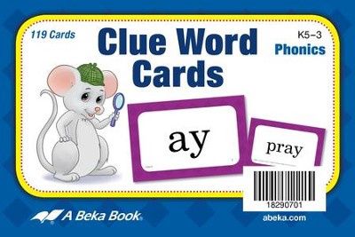 Abeka Clue Word Cards (K5; 119 cards)