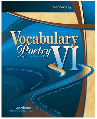 ABEKA 10 VOCABULARY SPELLING POETRY IV TEACHER KEY