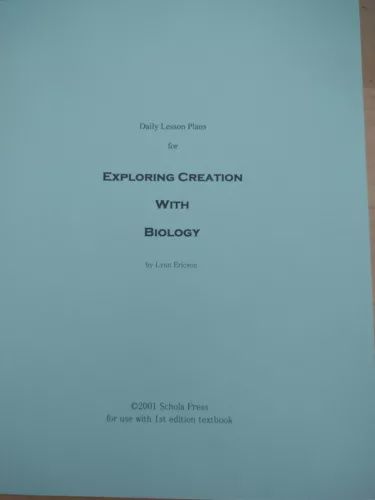 Daily Lesson Plans for Exploring Creation with Biology 2nd Edition