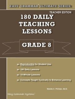 Easy Grammar® Ultimate Series: 180 Daily Teaching Lessons - Grade 8