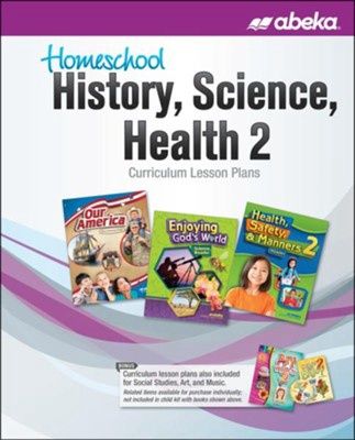 ABEKA HOMESCHOOL HISTORY,SCIENCE,HEALTH 2 CURRICULUM LESSON PLANS Set