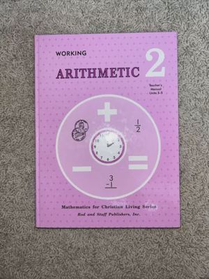 R&amp;S WORKING ARITHMETIC 2  TEACHER&#39;S MANUAL UNITS 3-5