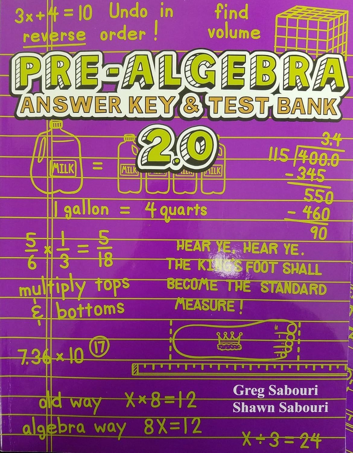Teaching Text Books PRE Algebra 2.0 Answer Key and Test Bank