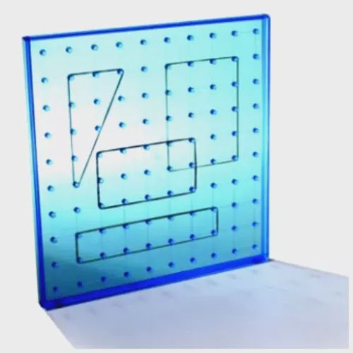 GEOBOARD 10&quot; 2-sided blue 11X11 Pin, isometric grid pattern
