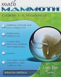 Math Mammoth Grade 1-A Workext Light Blue Series