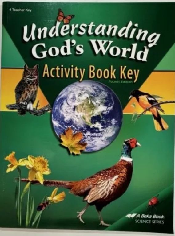 USED ABEKA  4 UNDERSTANDING GOD&#39;S WORLD ACT BK KEY 4TH ED