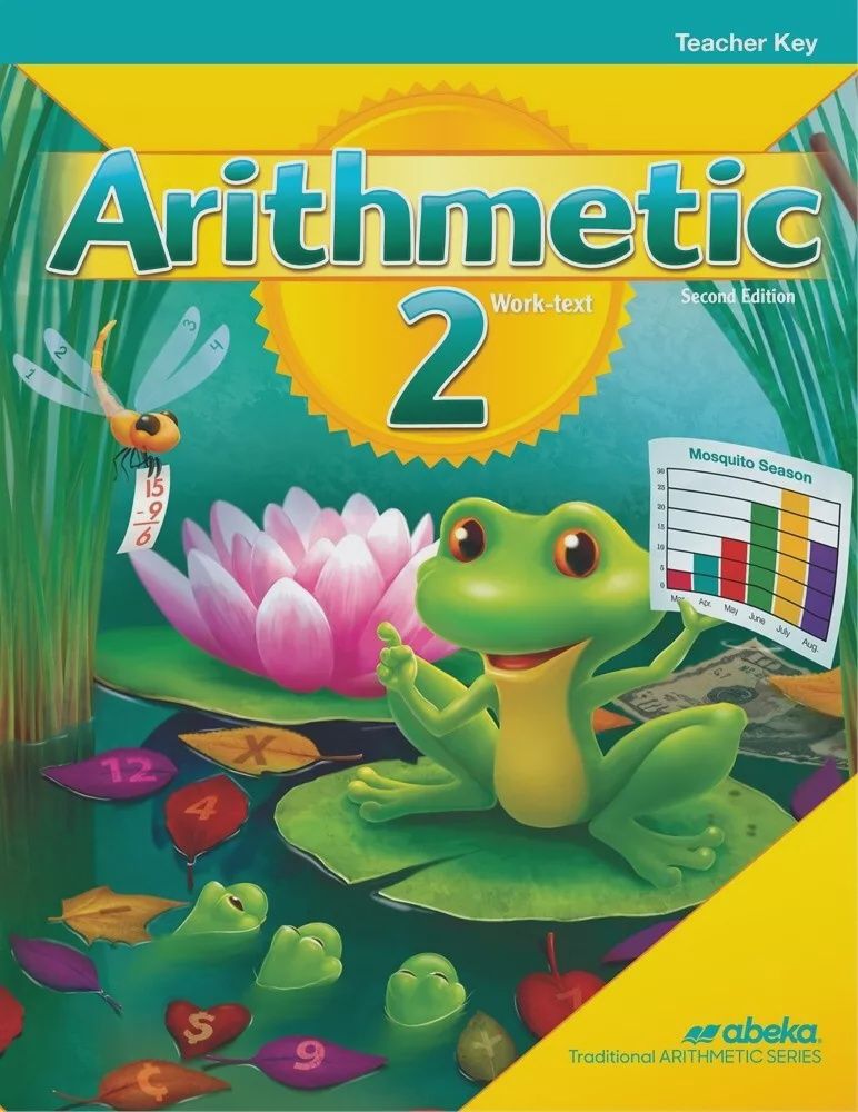 USED ABEKA ARITHMETIC 2 WORK-TEX TEACHER KEY 2ND EDITION