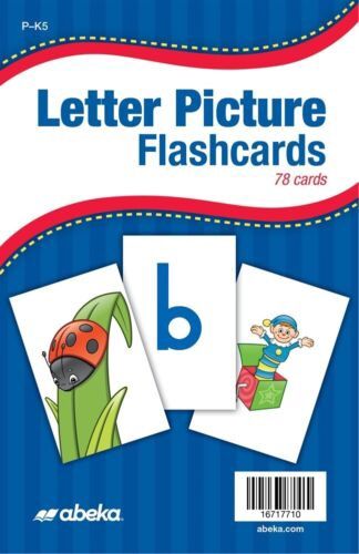 ABeka Kindergarten P-K5 Letter Picture FlashCards 78 Cards