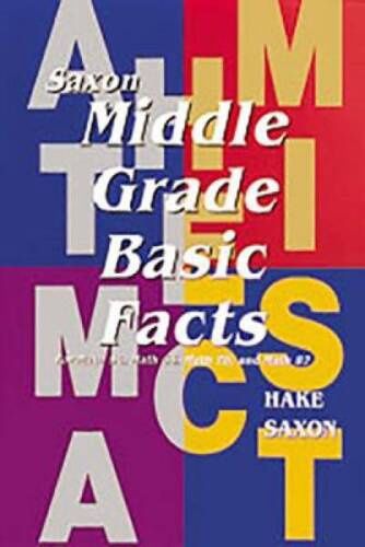 Saxon Middle Grade Basic Facts Card