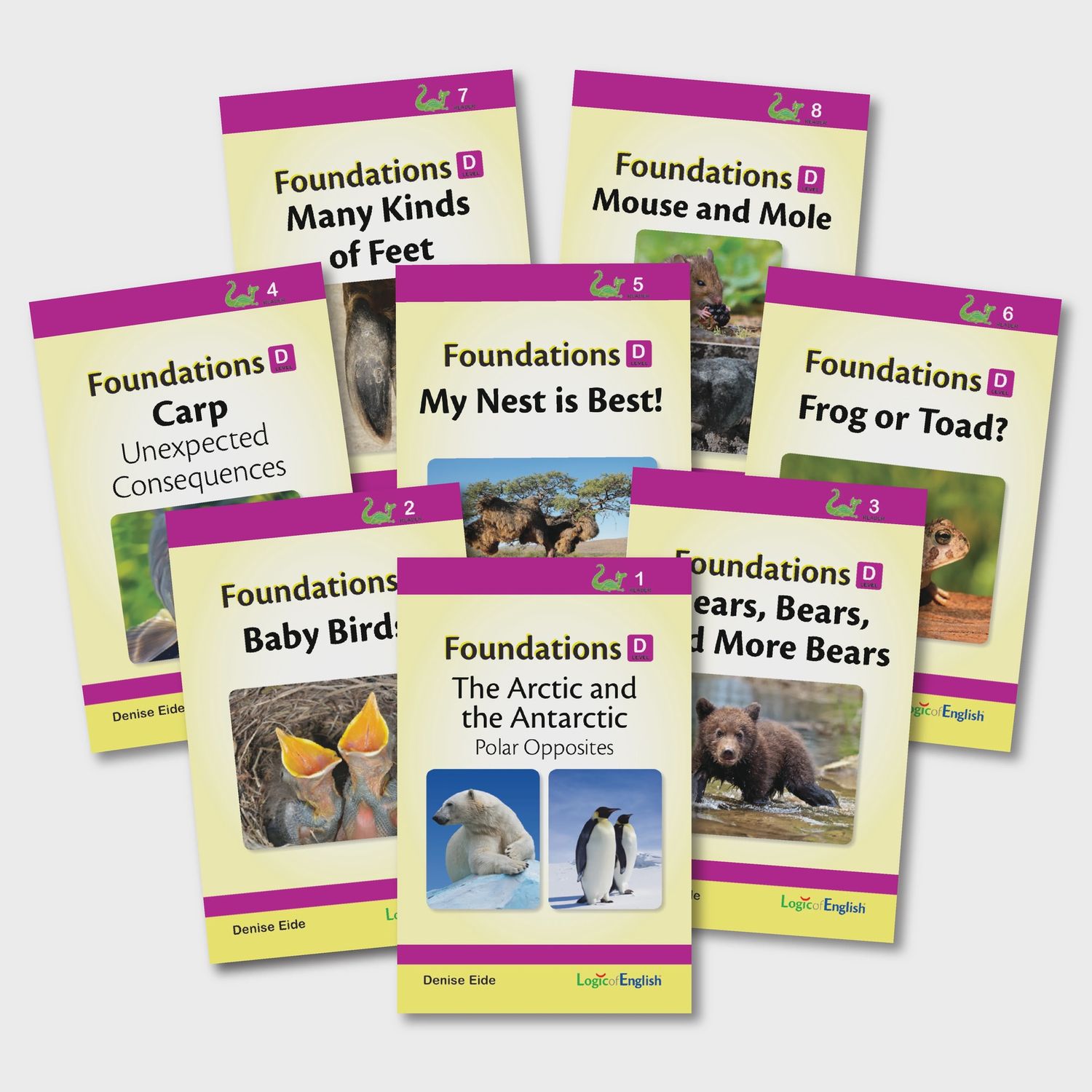 Foundations D Readers SET of 8 books (missing book 4)