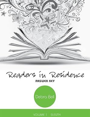 Used Apologia Readers in Residence Vol. 1 Sleuth Answer Key