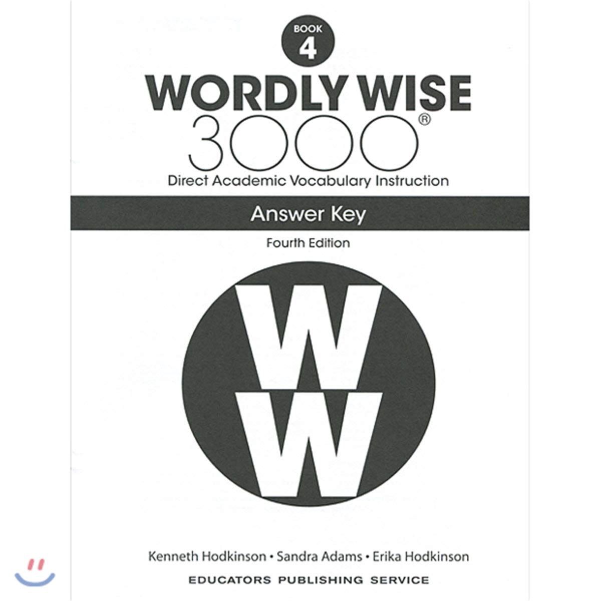 Wordly Wise 3000 Book 4 Answer Key 4th edition
