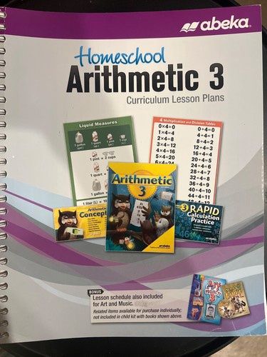 USED ABEKA HOMESCHOOL ARITHMETIC 3 CURRICULUM LESSON PLANS