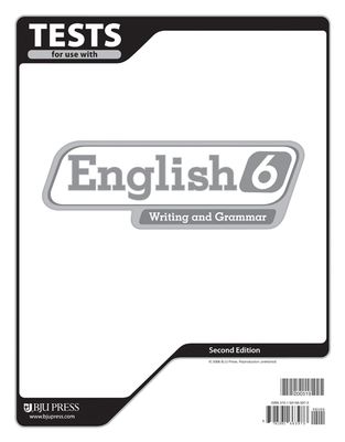 BJU ENGLISH 6 TEST 2ND ED