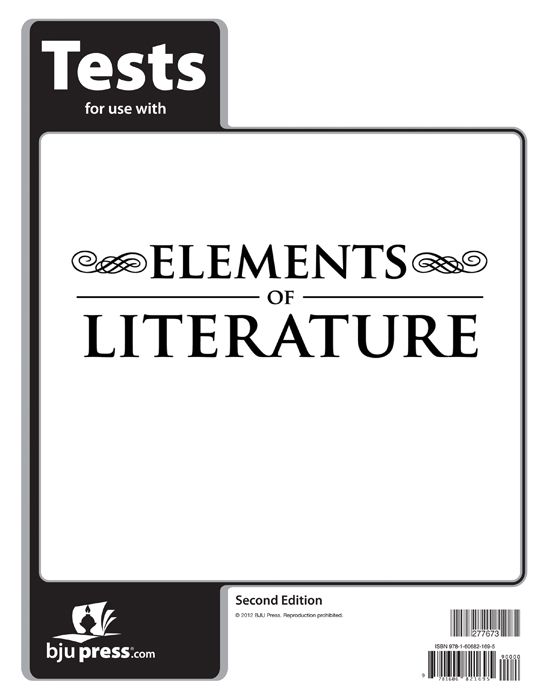 BJU ELEMENTS OF LITERATURE 10 TESTS 2ND ED