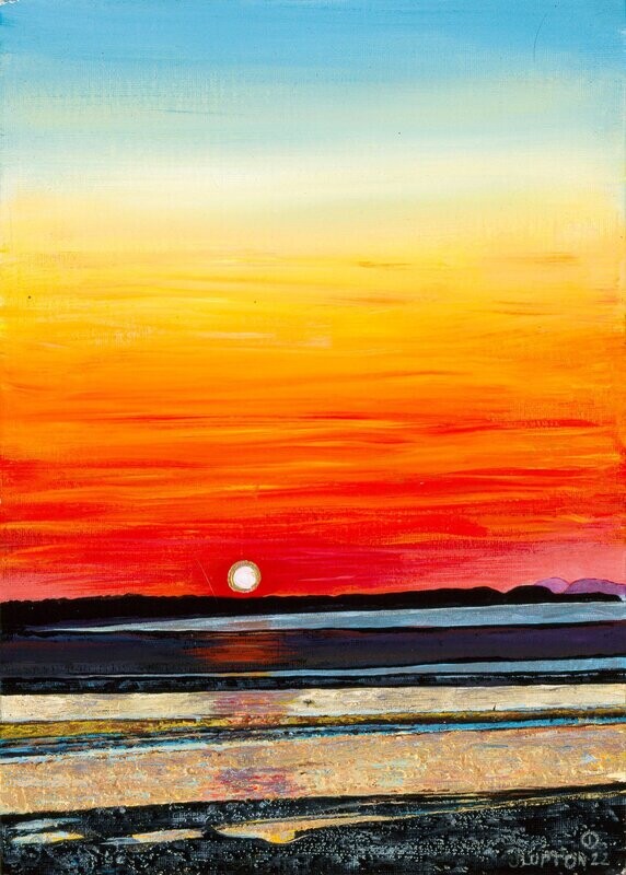 BELHAVEN BEACH FIRE (Original acrylic)