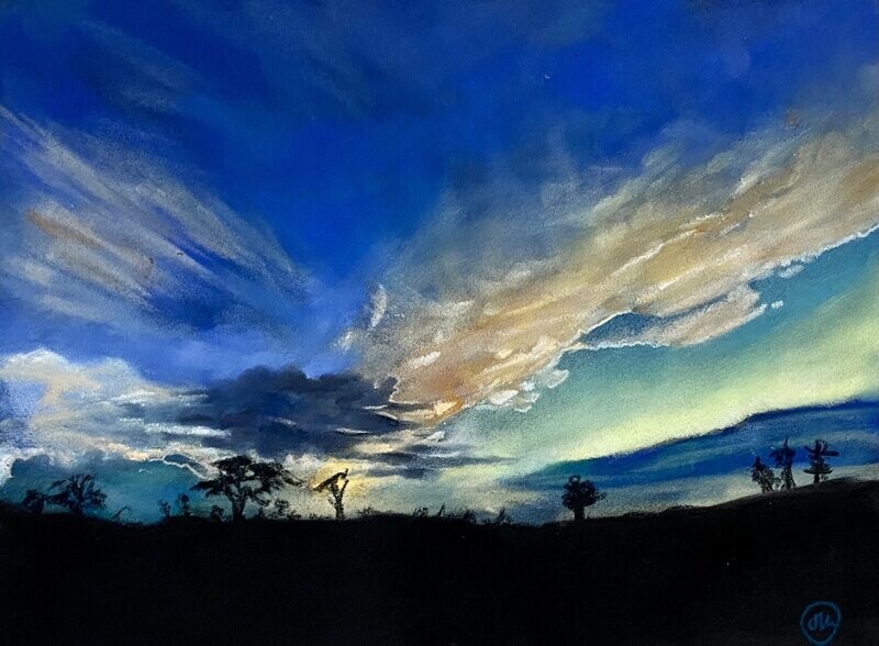 SKY IN WAIT (Original pastel)