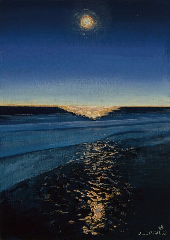 SEA MOON SCATTER  (Giclee print A4)