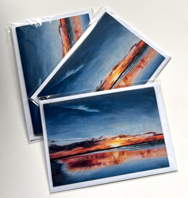 Greeting Cards SUN PAINTS ITSELF (3 pack)