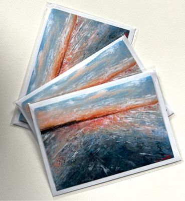 Greeting Cards EAST TO WEST (oil) (3 pack)