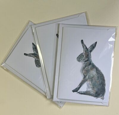 Greeting Cards SPRING HARE (3 pack)