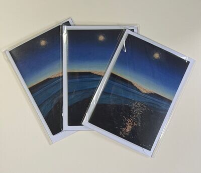 Greeting Cards SEA MOON SCATTER (3 pack)