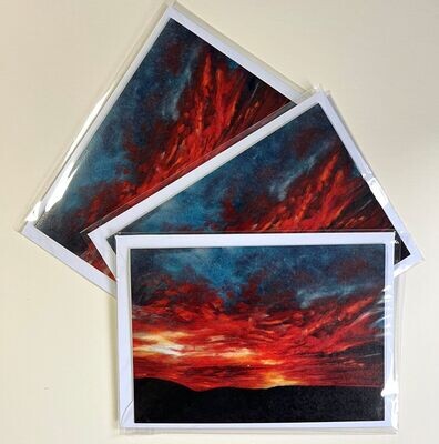 Greeting Cards RED SKY AT NIGHT (3 pack)